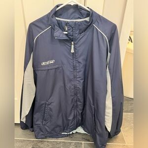 CCM Dark Blue and White Athletic Jacket